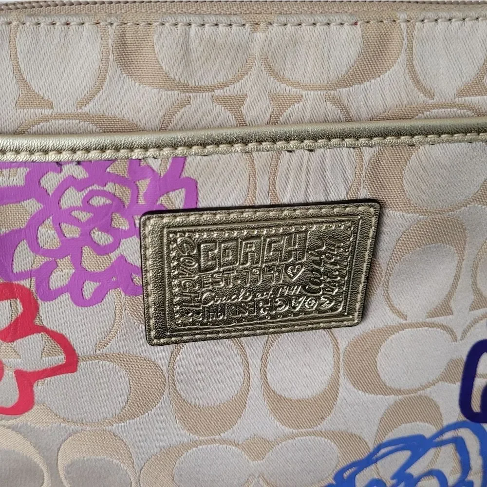 Coach Poppy Floral Beige Crossbody Bag - Picture 3 of 12
